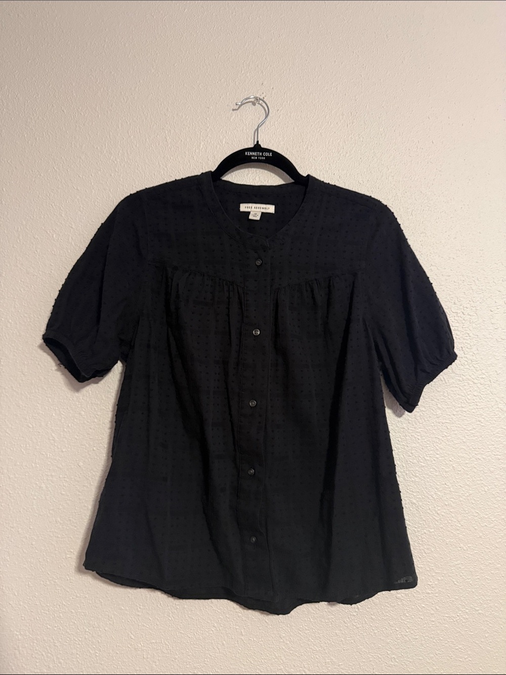Free Assembly Black 100% Cotton Top